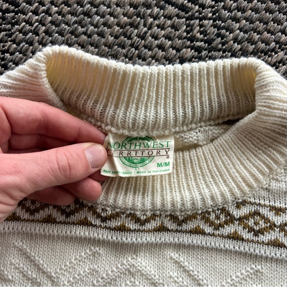 Vintage 90s Northwest Territory Winter‎ Knit Sweater Size Medium - Picture 3 of 5